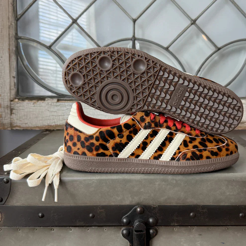 AD Samba Women's Red Leopard Sneakers